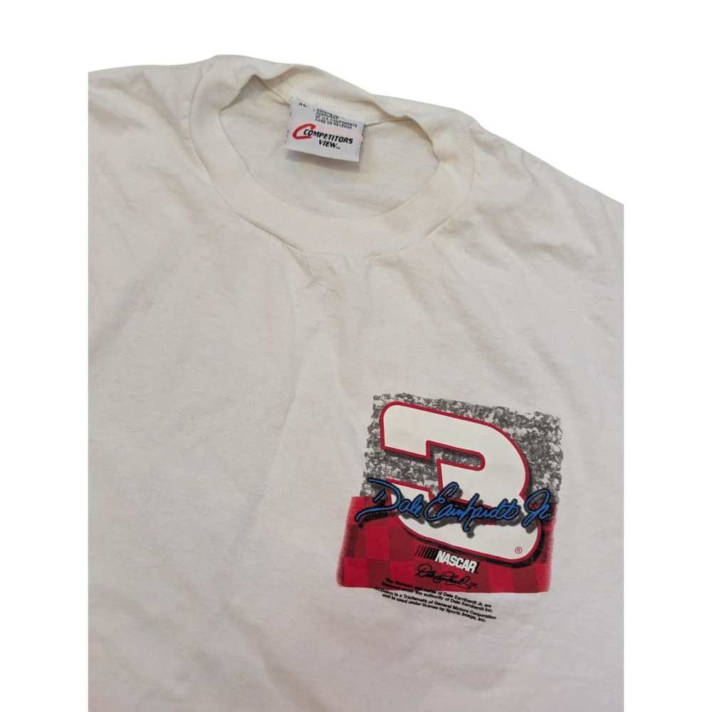 Vintage Dale Earnhardt‎ Jr Men's XL NASCAR Racing T-Shirt Competitors View Flaw